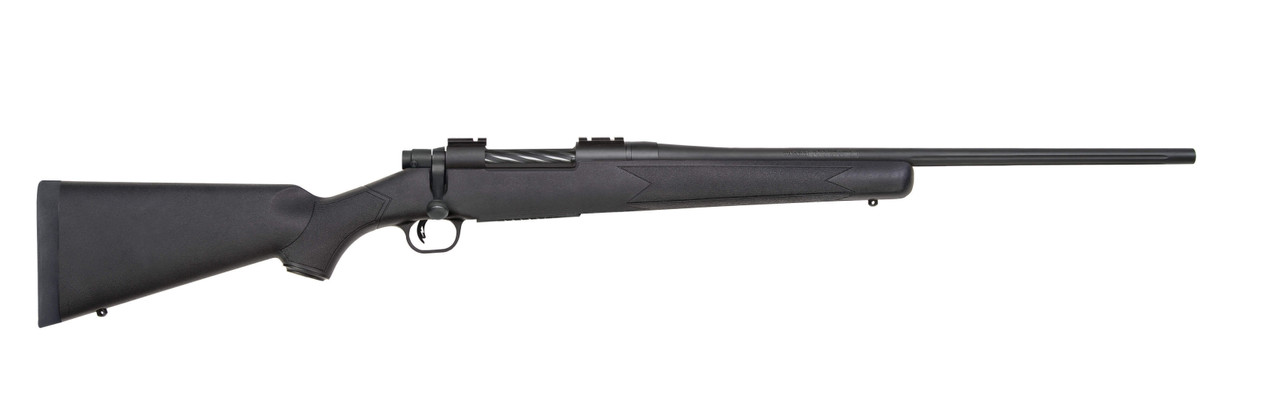 Behind every revolution is a Patriot. And these value-rich bolt-action rifles are no exception. With models to suit any style, the Patriot combines modern innovation with traditional styling. Attractive, accurate, and packed with features, the Mossberg Patriot is built on value and success in the field.

  
Short- and Long-Action calibers
Drop box magazine
Fluted, Threaded barrels — in 20," 22," and 24"
Spiral fluted bolt
Recessed match barrel crown
Patented LBA® user-adjustable trigger (2 to 7 lbs)
Barrel Threading: 450 Bushmaster and 338 WM = 11/16" - 24 TPI,7mm REM MAG and 300 WM = 5/8" - 24 TPI

More Information
SKU	27892
Caliber	30-06 SPRG
Action Type	Bolt-Action
Usage	Hunting / Sporting
Barrel Type	Fluted
Barrel Length	22"
Barrel Finish	Matte Blue
Capacity	5+1
Length	42.75"
LOP	13.75"
LOP Type	Fixed
Sights	Weaver Style Bases
Stock	Synthetic (Black)
Twist	1:10"
Weight	6.5
UPC	015813278928