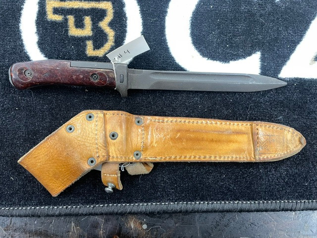 Used CZ VZ-59 Bayonet w/Leather Sheath **Stitching Coming Apart at Tip**  #4