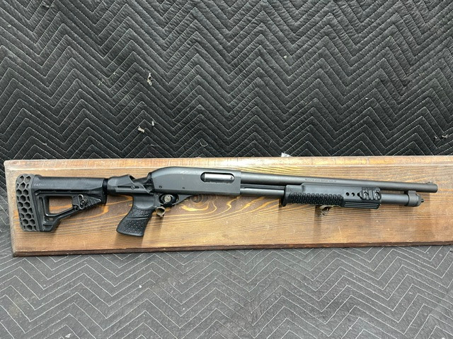 Used Remington 870 Tactical 12 Gauge 3" 18" Fixed Cyl w/Blackhawk Adjustable Pistol Grip Stock & Forend