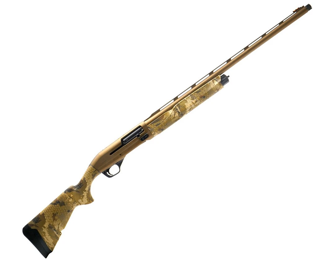 Franchi Affinity 3.5 Waterfowl Elite, Gore Optifade Marsh w/ Burnt Bronze Cerakote Barrel & Receiver

Experience the performance, quality, features and value that set our Affinity Elite shotguns above all others in their class. Enjoy the fit and feel offered by their sleek profiles, slim forends and integrated ergonomics to produce superior pointability. The barrels have weather-resistant Cerakote finish, Franchi Precision Cones for improved shot patterns, and upgraded fiber-optic sights to get you on target fast in low light. Stocks are adjustable for drop and cast to ensure a great fit. TSA recoil pads dramatically reduce felt recoil, even when using magnum loads. Wide loading ports, along with Sure Cycle large bolt releases and oversized bolt handles will be appreciated by hunters wearing gloves in cold or inclement weather. Take your shooting to the next level. Join the Elite.

Specifications:

Gauge: 12
Action: Semi-Automatic
Operating System: Inertia driven
Chamber: 2-3/4", 3" or 3.5"
Capacity: 4+1
Sights: TRUGLO Dual-Colour Fiber-Optic Bar Front Sight
Barrel Length: 28"
Barrel Finish: Burnt Bronze Cerakote
Receiver Finish: Burnt Bronze Cerakote
Stock: Synthetic
Stock Finish: Gore Optifade Marsh
Extended Choke: Close, Mid and Long Range
Rib: Step Rib
Overall Length: 50.25"
Weight: 7.0 lbs.
Part #: 42251
Comes With:

Owner's Manual
3x chokes
Choke wrench