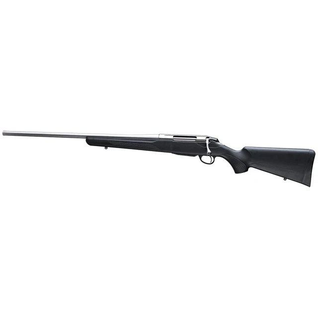 T3X LITE - AN IMPRESSIVE ALL-ROUNDER
Already a legend in it's own lifetime, the T3x is a hugely popular and impressive all-rounder for all forms of hunting

 

A VERSATILE HUNTING COMPANION
T3x Lite combines high performance with lightweight ease. The synthetic stock is the key to modular features and is easy to care for. The rifle offers out-of-the-box accuracy without the need for breaking in the barrel.

T3X LITE STAINLESS
Durable and weather-resistant, Sako's stainless steel metal parts make this product a reliable choice.

KEY BENEFITS
Available as left-handed
Modular construction makes for a versatile rifles
With over 300 variations, you'll find the right one
Safe to shoot and handle with two-position safety

KEY FEATURES
MAINTENANCE-FREE SYNTHETIC STOCK
The best feature of the modular synthetic stock is easy maintenance. This stock is not afraid of bad terrain or weather.

LIGHTWEIGHT DESIGN
With a light barrel profile and compact design the rifle is easy to carry. The foam-filled stock does not expose you to prey and is silent even if you hit something with it at a crucial moment.

OVER 300 DIFFERENT VARIATIONS OF TIKKA T3X LITE
If you are a young hunter or a woman and looking for a shorter stock, we have it. If you prefer more stainless steel than blued barrel, we have it. How about an adjustable cheek piece? We have it. Are you looking for a real old-school rifle with open sights? We have it. There are over 300 different variations of Tikka T3x Lite. This makes T3x Lite our most popular model thanks to it's adaptability

THE MOST COMPREHENSIVE CALIBER SELECTION OF T3X RIFLES
Tikka T3x Lite offers 19 caliber options and multiple barrel lenghts from 510mm to 620mm (20" - 24").

COLD HAMMER FORGED BARREL
Cold hammer forging produces accurate and durable barrels. During cold hammer forging, Tikka barrels are hammered from all sides against the mandrel inside the barrel, transferring the mirror image of the rifling machined on the surface of the mandrel. Cold hammer forged barrel gives you out of the box accuracy without the need for breaking in the rifle.

THE ACTION IS DESIGNED FOR ACCURACY
Extremely rigid action made from hardened steel with a two-locking lug T3x bolt. The bolt features a spring-loaded plunger ejector and a removable bolt handle, with 70° opening angle leaving plenty of room for handling the bolt.

FEEL THE RIGHT MOMENT
In every shooting situation the rifle is always moving slightly, especially when pulling the trigger. This is why it is critical to have the rifle trigger manufactured according to very tight tolerances. Minimal rifle trigger lock time decreases the time between trigger engagement, trigger break and the impact of the firing pin on the primer. This results in excellent rifle trigger control and greater potential for accuracy.

READY FOR ACCESSORIES
Tikka is a safe choice, since it’s always possible to modify the rifle to fit a wide range of specific shooting situations.
 

SKU	ISS11566
MPN	TFTT11LL113
Caliber	223 Rem
Receiver Size	T3x
Handedness	Left
Weight	3 kg / 6.6 lbs
Total Length	1082 mm / 42.6 in
Barrel Length	570 mm / 22.4 in
Rate of Twist	1:8"
Magazine Capacity	4 + 1
Stock Material	Synthetic
Stock Finish	Black
Material	Stainless Steel
Trigger	Single Stage Trigger
Picatinny Rail	N/A
Open Sights	No
Muzzle Thread	No
Muzzle Brake	No
Cheek Piece	No
Folding Stock	No
Changeable Grip	Yes
Fluted Bolt	No
Fluted Barrel	No