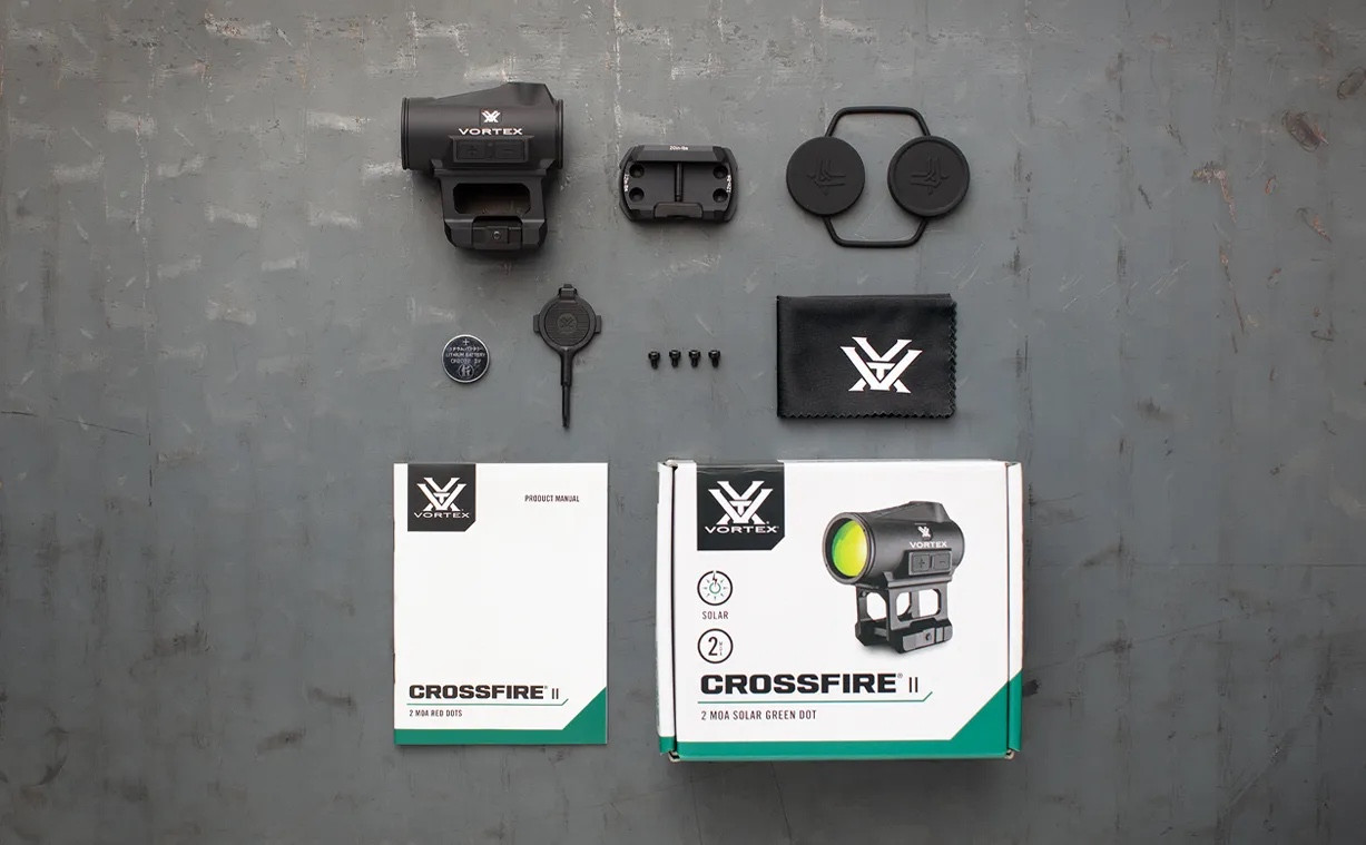Vortex Crossfire II Solar Green Dot 2 MOA Dot