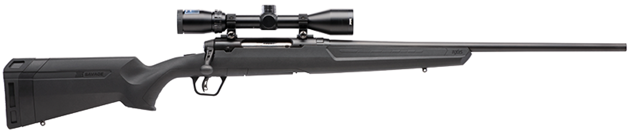  

The redesigned AXIS II XP offers hunters even better out-of-the-box performance at the same affordable price. In addition to improved ergonomics, the package rifle is loaded with features that deliver tack-driving accuracy on every shot, including the user-adjustable AccuTrigger, thread-in headspacing, and a factory-mounted, bore-sighted Bushnell Banner 3-9x40mm scope. The button-rifled barrel is well balanced with the tough composite stock.
FEATURES
Rugged synthetic stock
User-adjustable AccuTrigger
Improved ergonomics
Button-rifled barrel
Bushnell Banner 3-9x40mm scope
Detachable box magazine
Thread-in barrel headspacing
Action
Bolt
Ejection Port
Right
Barrel Color
Black
Barrel Finish
Matte
Barrel Length (in)/(cm)
22 / 55.880
Barrel Material
Carbon Steel
Caliber
270 WIN
Magazine Quantity
1
Magazine Capacity
4
Hand
Right
Length of Pull (in)/(cm)
13.75 / 34.925
Magazine
Detachable Box Magazine
Overall Length (in)/(cm)
42.5 / 107.950
Rate of Twist (in)
1 in 10
Receiver Color
Black
Receiver Finish
Matte
Receiver Material
Carbon Steel
Type
Centerfire
Stock Color
Black
Stock Finish
Matte
Stock Material
Synthetic
Stock Type
Sporter