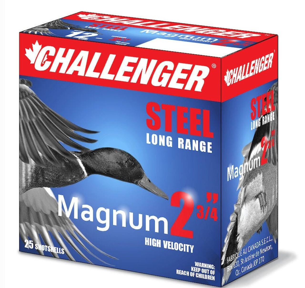 Challenger Magnum HV 12 Gauge 2 3/4" #1 STEEL 25rds