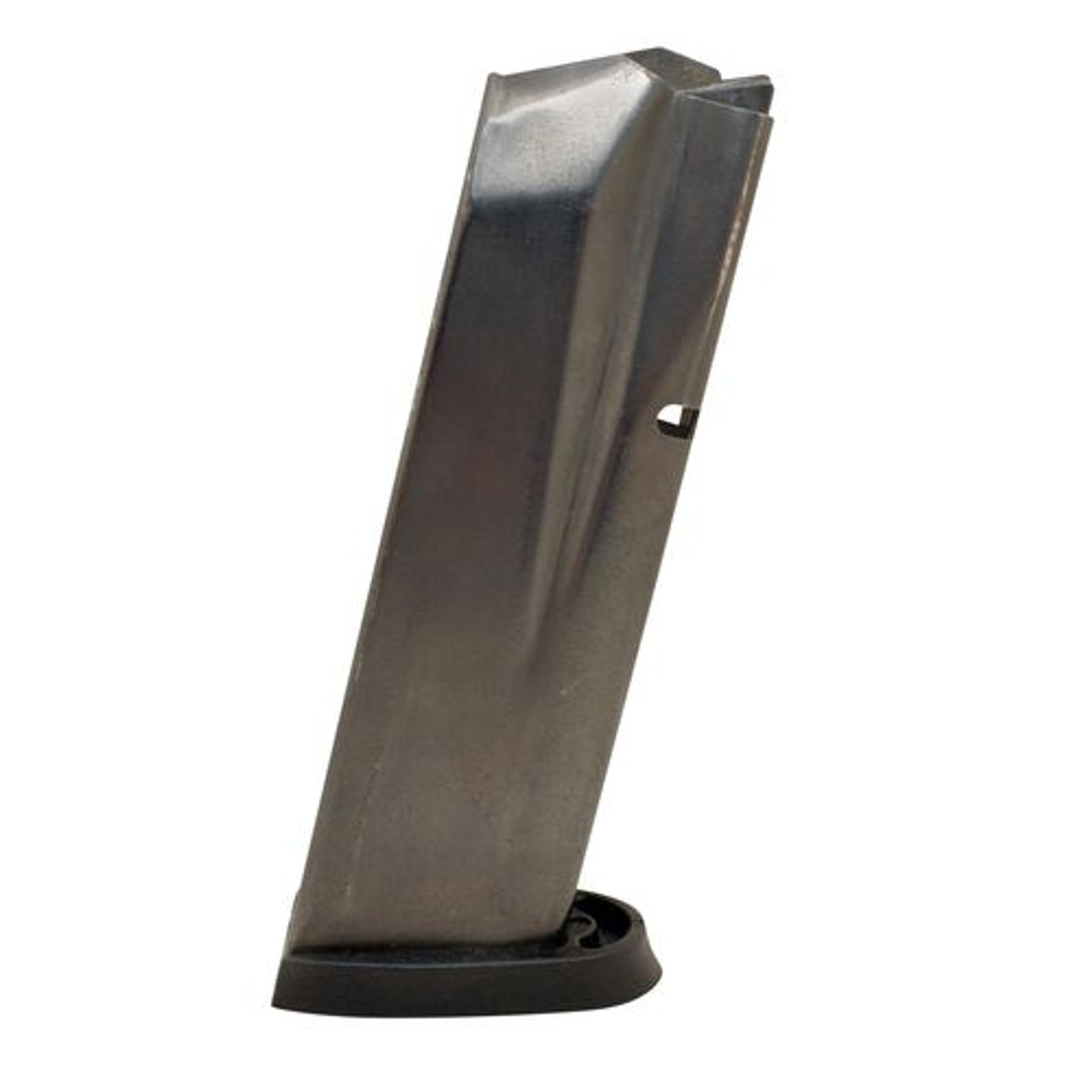 The Smith & Wesson M&P45 magazine is a standard factory replacement magazine. This magazine is for M&P full size models chambered in .45 Auto and holds 10 rounds of ammunition. It is made of stainless steel and is made to Smith & Wesson's specifications and tolerances, using the same manufacturing and materials as the original equipment magazines, ensuring perfect fit and operation.

Features and Specifications:
Manufacturer Number: 194690000
S&W Factory Magazine
Caliber: .45 ACP
Capacity: 10 Rounds
Body Material: Steel
Spring Material: Steel
Follower Material: Polymer
Baseplate Material: Polymer
Finish: Black

Fits:
Smith & Wesson M&P45
