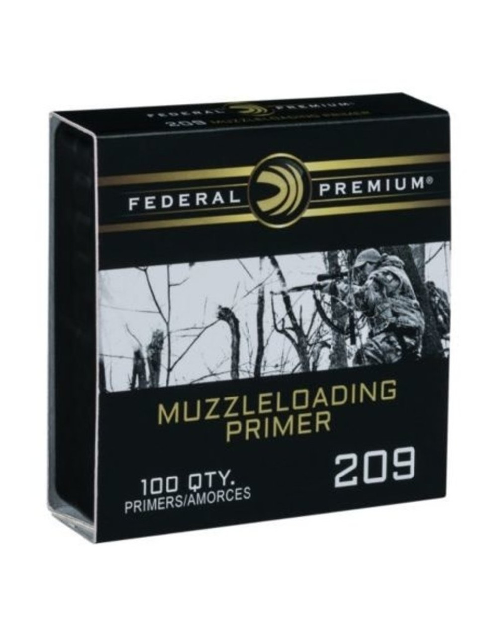 Ignition is everything in muzzleloading. That's why Federal Premium developed the 209 Muzzleloading Primer to complement B.O.R. Lock MZ bullets. The formulation provides superior resistance to moisture, as well as hot, reliable ignition of both granulated powder and pellets in any conditions. The design eliminates the excessive breech fouling typical of standard shotshell primers.

Hot reliable ignition in any conditions
Formulation strongly resists moisture
Minimizes "crud ring" fouling in the breech area
100-count pack
Perfect for use with B.O.R. Lock MZ System