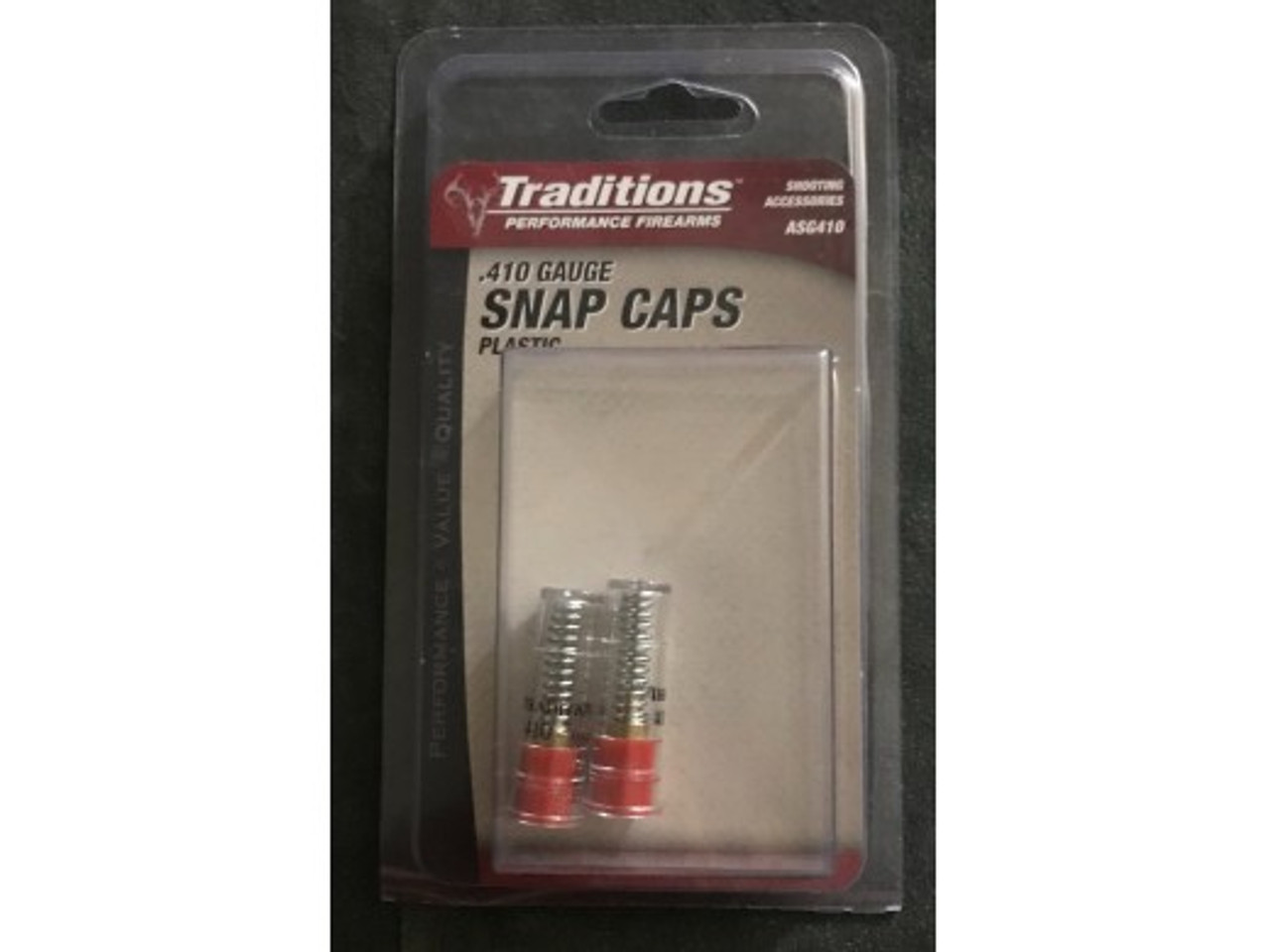 Snap Caps are made to protect your firearms by relieving the stress on your firing pins and firing pin springs. When you safely store your unloaded gun, put a snap cap in the chamber and fire your gun to allow the firing pin to lay at rest. This will help prevent firing pins from breaking in the future. Snap Caps are also a great tool to practice dry firing your guns to teach safe gun handling, improve your shooting skills and tune your trigger. .410, 2 per package.