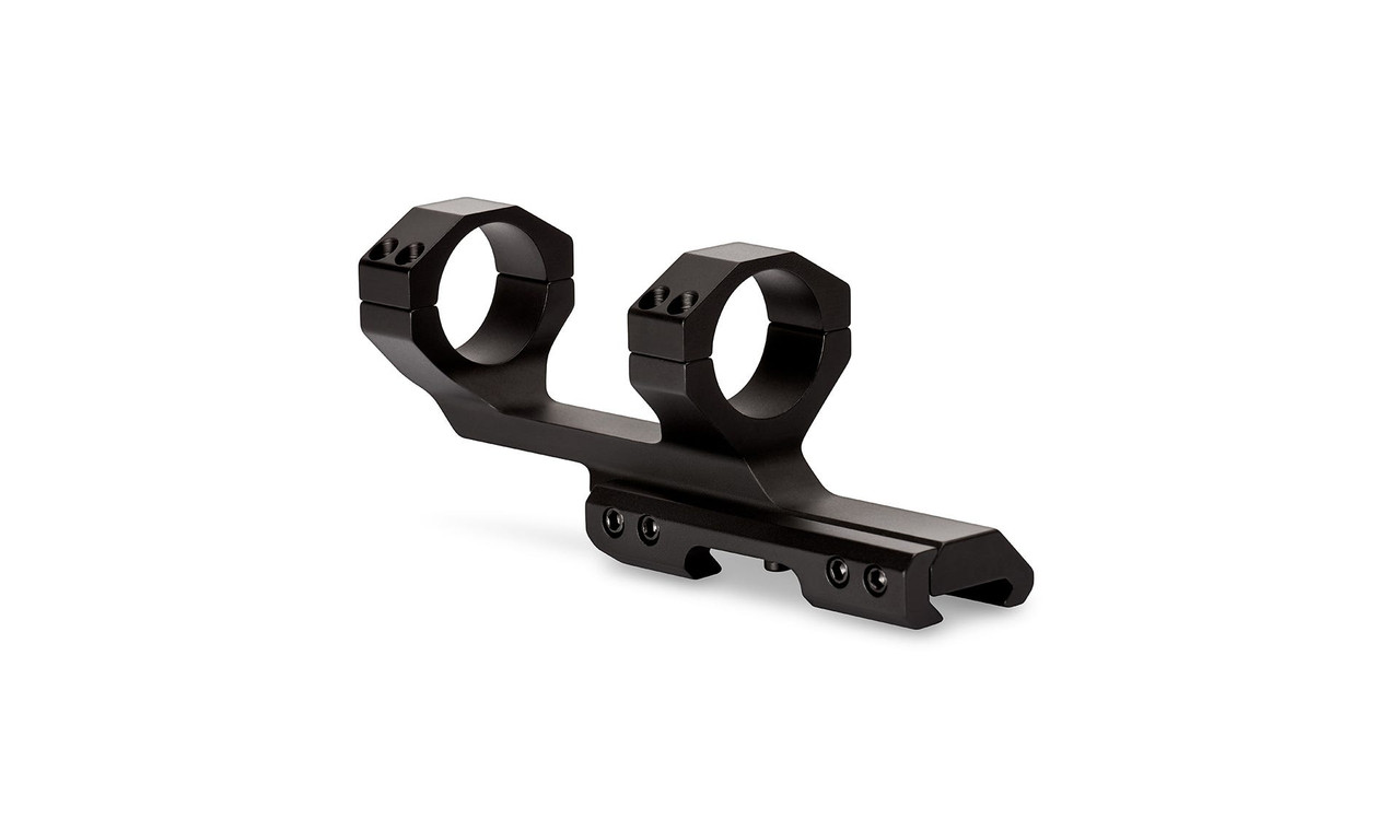 Vortex cantilever ring mounts provide the correct height and forward placement for proper scope mounting on flattop ARs. Available for 30mm tubes in 2 inch or 3 inch offset.

 

TORQUE SPECS
Base Clamp Screws	20 in/lbs
Ring Screws	18 in/lbs
Center Scope Height 1.59 inches (40.39 mm)Weight 6.7 ozMount Compatibility Picatinny