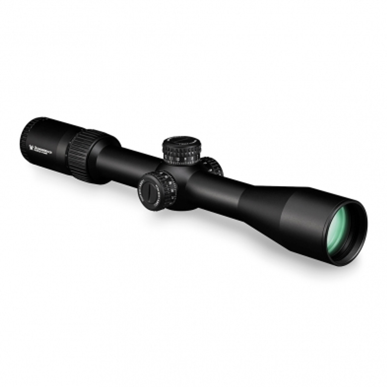 Vortex presents affordable first focal plane (FFP) riflescopes. The first focal plane reticle, a feature ordinarily reserved for 4-figure-priced optics, allows shooters to use the information-packed EBR-2C reticles for ranging, holdovers or windage corrections on any magnification. Housed inside its durable, one-piece aluminum tube is a 4x optical system delivering excellent edge-to-edge clarity and sharp resolution. Exposed elevation and windage turrets are low profile enough to stay out of the way in packing situations, but offer the quickness, ease and precision of dialing accurate shots at distance. A side adjustable parallax gives shooters peace of mind by removing parallax error from the equation from 10 yards to infinity.

Dual use for hunting and tactical shooting.