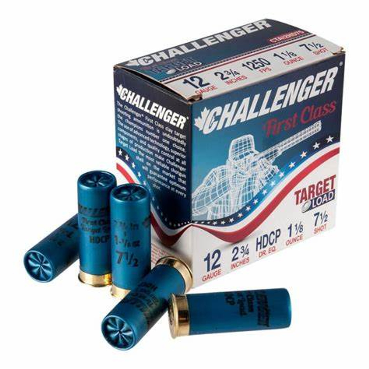 Challenger Target Load 12 Ga 2-3/4″, 1-1/8oz #7.5 Case of 250
 

Challenger Ammunition uses the most modern ballistic laboratory equipment for testing shotgun shells. A universal receiver, combined with an ultra-sensitive “quartz pressure transducer” and sophisticated chronograph system is used to test pressures and velocities. All other parameters are consistently inspected to ensure quality control.

 

Specifications:

Gauge: 12 Gauge
Length: 2-3/4″
Shot Weight: 1-1/8 oz
Shot Size: #7.5
Hull Material: Plastic
Muzzle Velocity (fps): 1150
Dram Equivalent: 2.75