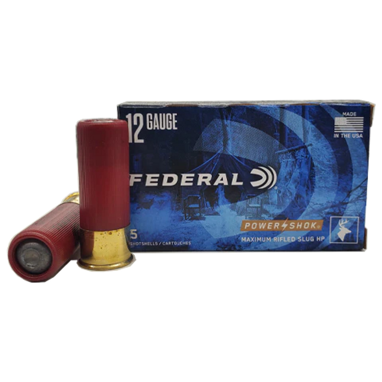 Power-Shok ammunition from federal is designed to stop threads immediately with its excellent terminal performance and stopping power. This round weighs 1 oz and the over all lenght of the shell is 2 and 3/4".