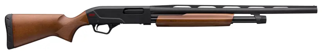 Your son or daughter's first Winchester Shotgun. The SXP Compact Field has all of the same great components of a full-size SXP Field, but with a shorter length of pull (12") that allows young shooters to pull the weight of the gun closer to their body and a shorter barrel options to reduce the amount of weight they'll have to balance further away from their body.  Young shooters will spend less effort straining to keep the gun in position and be more capable of focusing on good shooting fundamentals.

Features and Benefits:

RECEIVER – Aluminum alloy; Matte black finish
BARREL – Hard chrome plated chamber and bore; Matte black finish
ACTION – 12 gauge, 3” chamber; Pump-action
STOCK – Grade I walnut; Satin finish
FEATURES – Three Invector-Plus choke tubes (F,M,IC); 12” length of pull; Brass bead front sight
Gauge12	Chamber Length3"
Barrel Length24"	Overall Length42 1/2"
Length of Pull12"	Drop at Comb1 5/8"
Drop at Heel2"	Weight6 lbs 6 oz
Magazine Capacity4, 2 3/4" shells	Rib Width1/4"
Barrel Finish Matte	Stock Finish Satin
Wood Grade Grade I	Chokes Included Full, Modified, Improved Cylinder
Receiver Finish Matte	Dura Touch Finish No
Chamber Finish Chrome Plated Chamber and Bore	Front Sight Brass Bead
Choke System Invector-Plus Flush	Barrel Material Steel
Stock Material Hard Wood	Recoil Pad Inflex 1
Checkering Laser 18 LPI	Sling Swivel Studs None
Receiver Material Aluminum Alloy	Trigger Finish Matte
Trigger Guard Finish Matte	Bolt Slide Finish Matte Black Chrome
Magazine Type Tubular	Trigger Material Steel
Trigger Guard Material Composite	Trigger Guard Engraving None
Choke Wrench Included Flat Wrench
