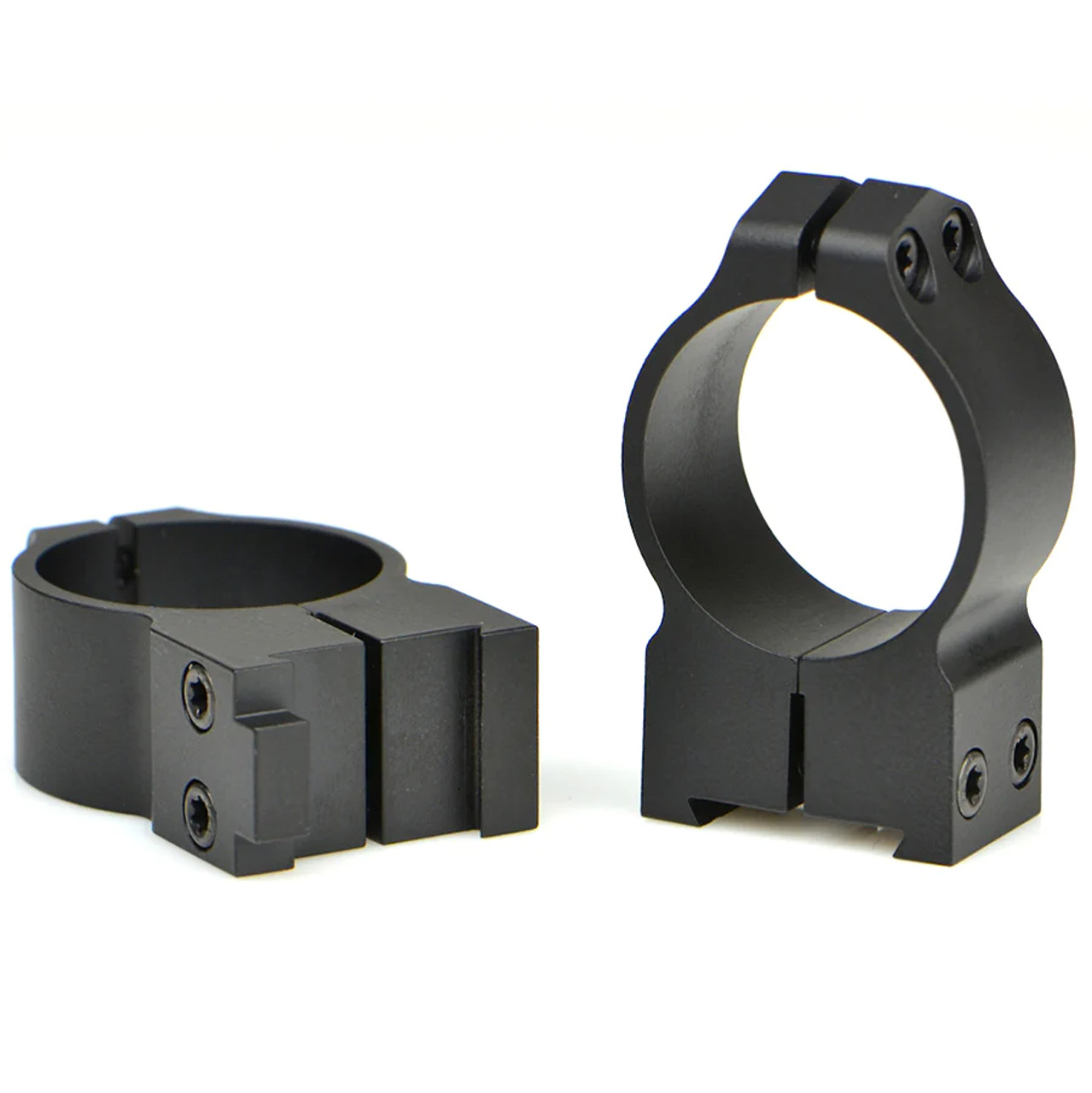 CZ Direct fit upgrade Designed to fit the 19mm 550 integral dovetails, Warne's Maxima CZ rings are a solid steel, vertically split ring that handle even the most punishing recoil, or large, heavy scopes. Since each firearm manufacturer has their own proprietary mounting rail design, each ring model must be machined to exacting tolerances for proper fit and function. Because of this, the Warne CZ Rings are able to fit right onto the receiver's dovetail with no need for a mounting base. The CZ Fixed Rings fit the CZ550 receiver design (19mm dovetail) model and utilize 4 T-15 Torx style socket cap screws for secure and permanent optics mounting.
Permanently attaches to firearm's dovetail.
CZ specific recoil pin for positive engagement of ring to receiver dovetail.
Rings securely mount around scope using 4 Torx style T-15 socket cap screws.