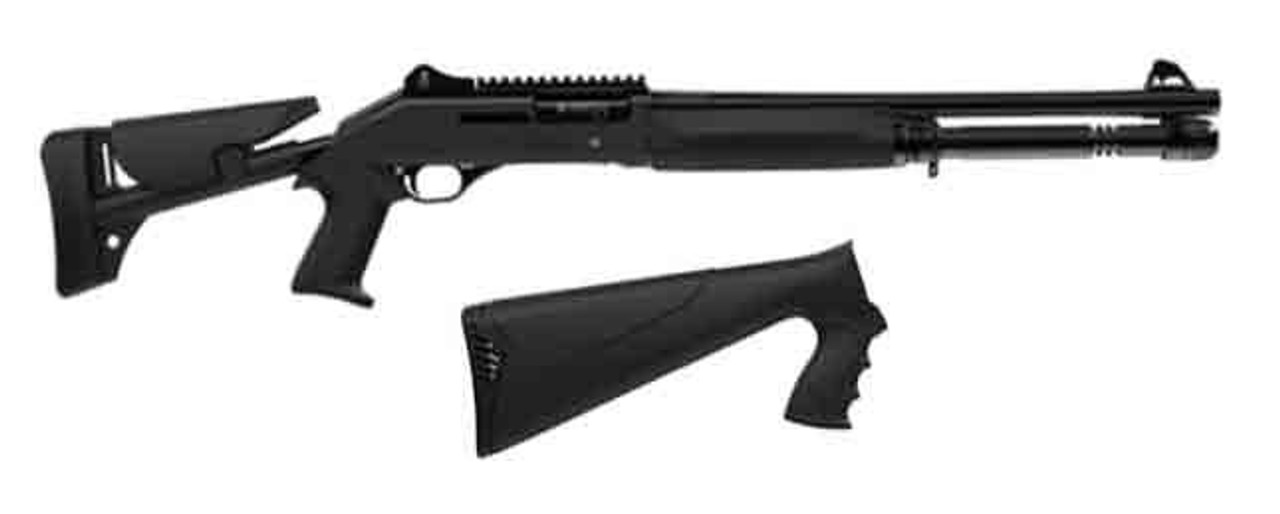 Canuck Operator Semi-Auto – Black

PART NUMBER	EOP1219A
MAKE	CANUCK
MODEL	ELITE OPERATOR
UPC	628173590403
ACTION	GAS
CALIBRE / GAUGE	12GA
CHAMBER LENGTH	3"
WEIGHT (LBS)	N/A
OVERALL LENGTH	40"
BARREL LENGTH	18.6"
FINISH / COLOR	BLACK CERAKOTE
STOCK	SYNTHETIC, FIXED, 4 POS. ADJUSTABLE
LENGTH: STOCK COLLAPSED / FOLDED ETC.	36.5" COLLAPSED
MUZZLE (CHOKE / THREAD)	BERETTA MOBIL
Front Sight	BEAD
Rear Sight	GHOST RING
OPTIC RAIL	INTEGRAL
MAGAZINE TYPE	TUBE
MAGAZINE CAPACITY	5 + 1 2-3/4"
CLASSIFICATION	NON RESTRICTED
INCLUDES	3X CHOKES (F,M,C), 2 STOCKS