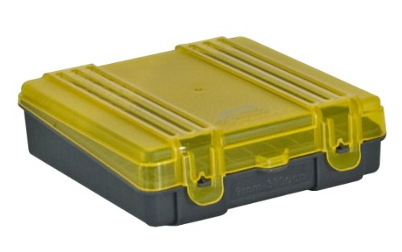 Features
Plano Ammo Storage Case is designed .45 ACP, .40 Smith & Wesson and 10mm ammunition

Made of durable hard-shell plastic

Flip-top lid for easy access

Holds up to 100 rounds
