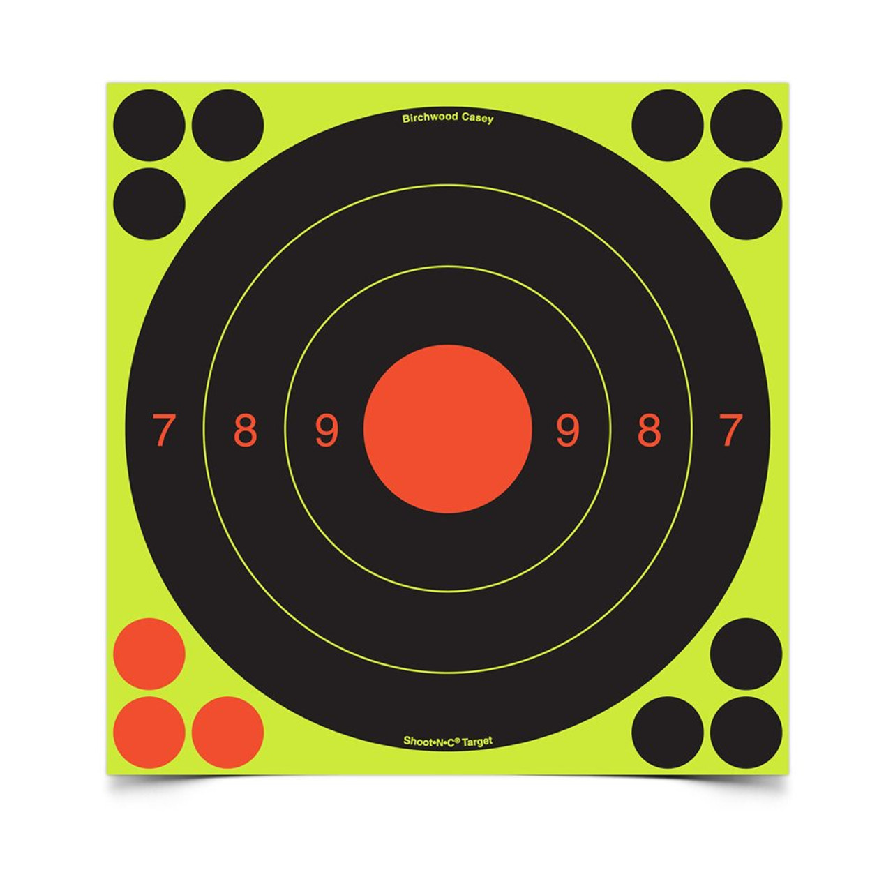 BULLET HOLES ARE REVEALED WITH BRIGHT CHARTREUSE RINGS
SELF-ADHESIVE BACKING MAKES TARGETS EASY TO PUT UP
INSTANT FEEDBACK – NO NEED TO WALK DOWNRANGE OR USE BINOCULARS TO SEE YOUR SHOT
GREAT FOR INDOOR OR OUTDOOR USE AND LOW-LIGHT CONDITIONS

DETAILS
25/50 METER TARGET SPECIFICALLY MADE FOR INTERNATIONAL CUSTOMERS. TARGET SIZE CONFORMS TO ISSF DIMENSIONS. ENGLISH, FRENCH, GERMAN AND SPANISH LANGUAGES ON PACKAGE.

34081 - SHOOT•N•C® 20 CM UIT, 6 TARGETS - 72 PASTERS