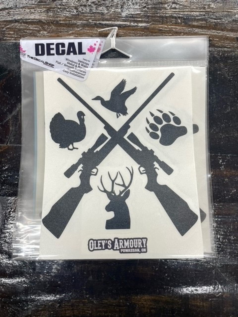 Turkey, Duck, Bear, Deer, Guns - 5"x 6" Black