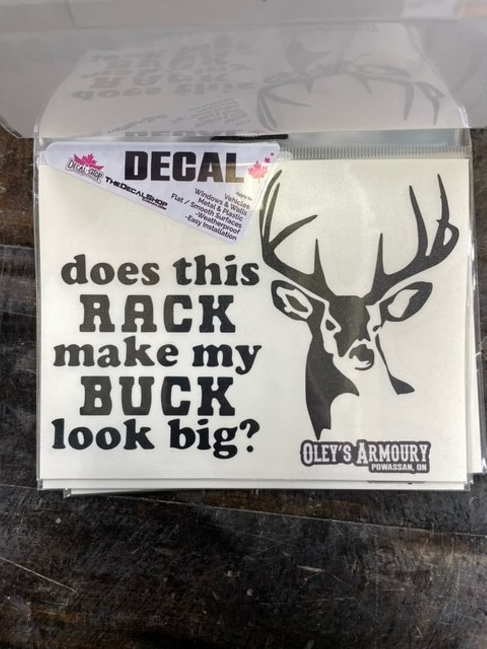 Does This Rack Make My Buck Look Big? 4.5" x 6" Black