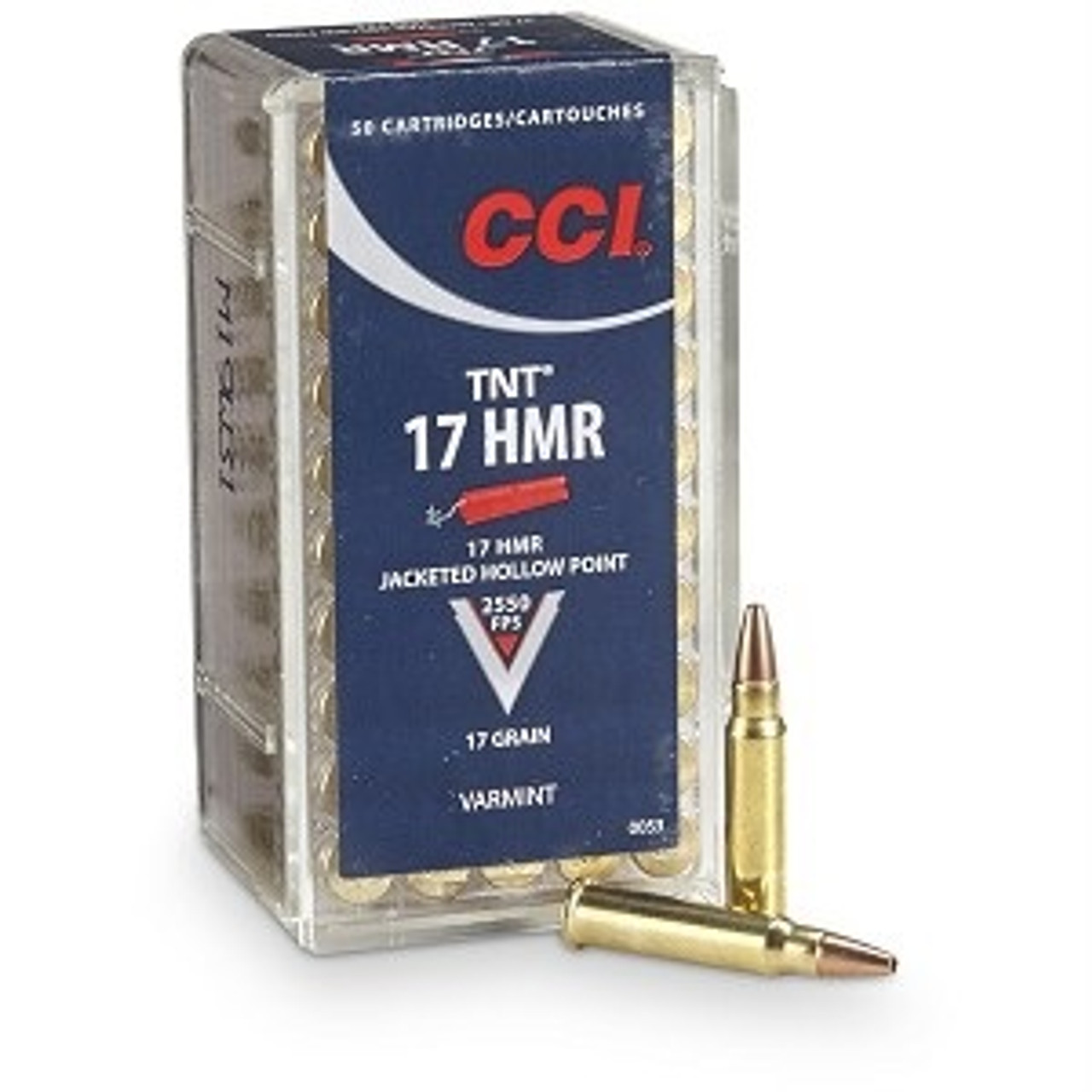 50 rounds per box

Get match-grade accuracy and maximum lethality on varmints with CCI® TNT®. The 17 HMR load offers a flat trajectory and explosive expansion on impact, as well as reliable CCI priming and brass.

FEATURES
Explosive expansion on impact
Accurate at long ranges
Proven bullet design
Minimal mid-range rise