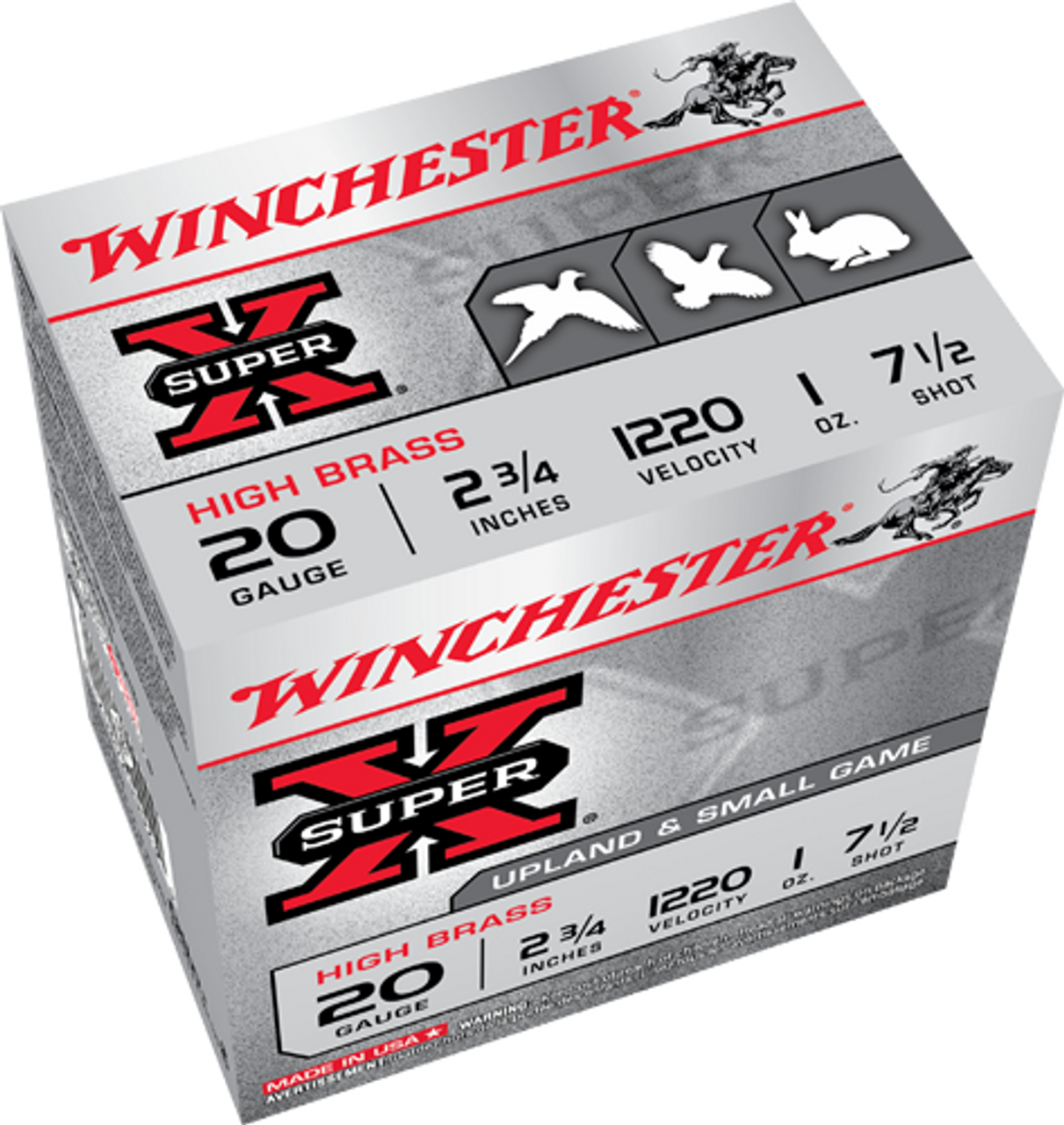 Long-range knock-down. One piece hinged wad for consistent tight patterns and reduced felt-recoil. 209 primer and clean burning powder for reliable ignition and consistent velocity. 25 rounds per box.
Category : Shotshell Lead Loads
Gauge : 20 Gauge
Type : Lead
Length : 2.75"
Ounces : 1 oz
Shot Size : 7.5
Muzzle Velocity : 1220 fps
Rounds Per Box : 25
Application : Hunting
Brass Length Type : High