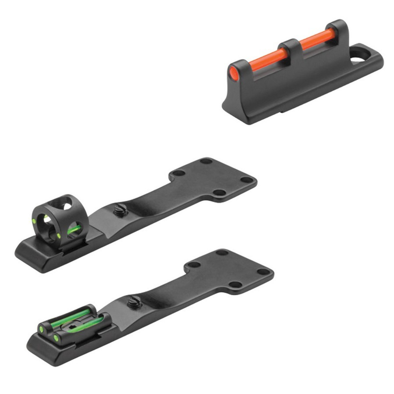 Product Overview
These CNC machined steel sights incorporate light gathering fiber optics for a brilliant sight picture in almost any conditions. A universal Slide-Lok mounting system allows use on any shotgun with a ventilated rib, while a nylon liner protects the rib from damage to its finish. Sights are windage and elevation adjustable. Hardware included. Front diameter is .060"; rear diameter is .035".


Features

Mounts to the rib without tape, screws or magnets
Special nylon liner protects rib and locks metal sight in place
Extremely low profileFull windage adjustment
CNC-machined