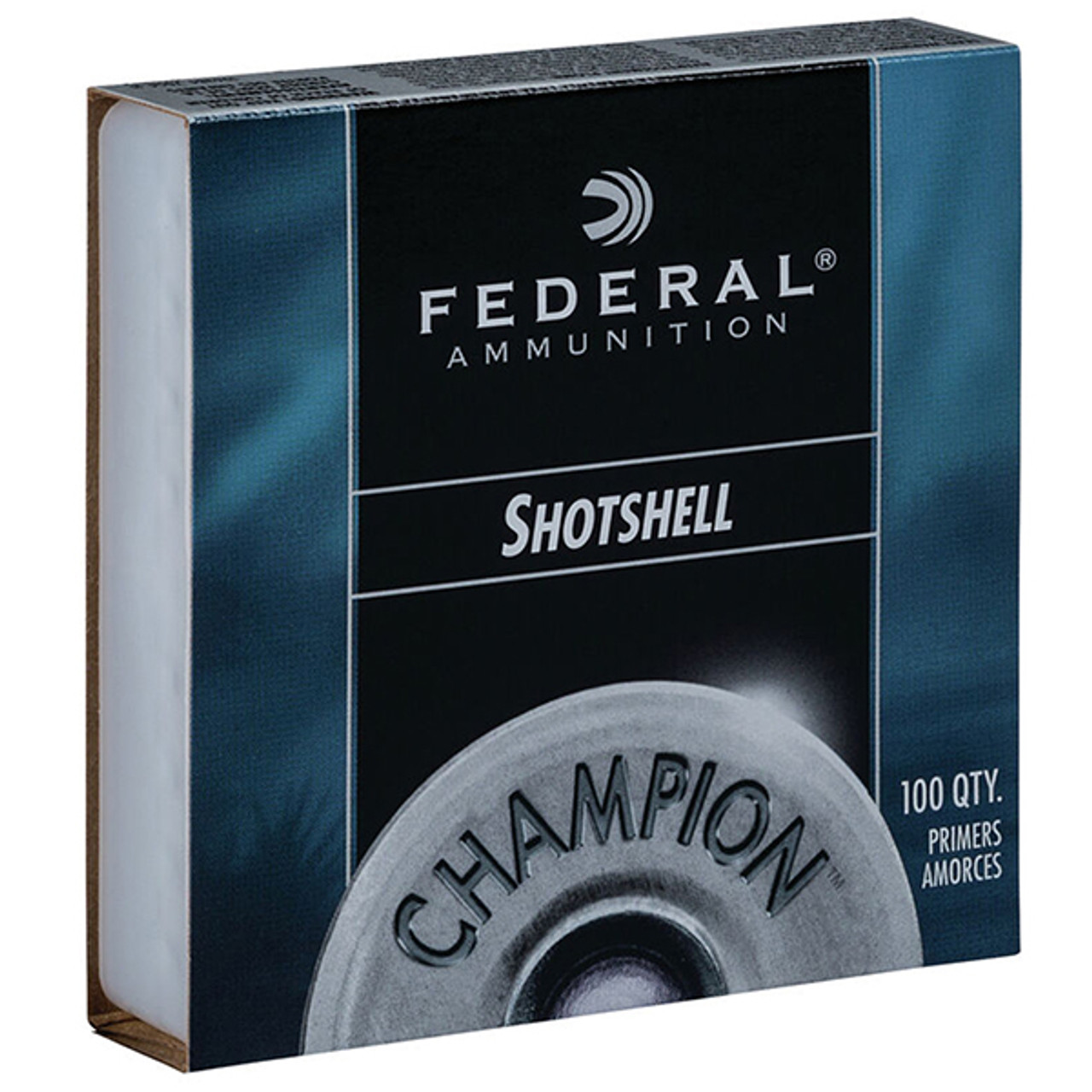 Federal Champion #209A Shotshell Primers - 100 Count - Rifle and pistol reloaders need the affordable and reliable performance of Federal Champion primers. Their unique priming mix and consistent ignition make them perfect for high-volume shooters, as well as those learning how to reload.

Unique Federal priming mix for consistent ignition
Affordably priced
Available in sizes to fit virtually all reloading needs