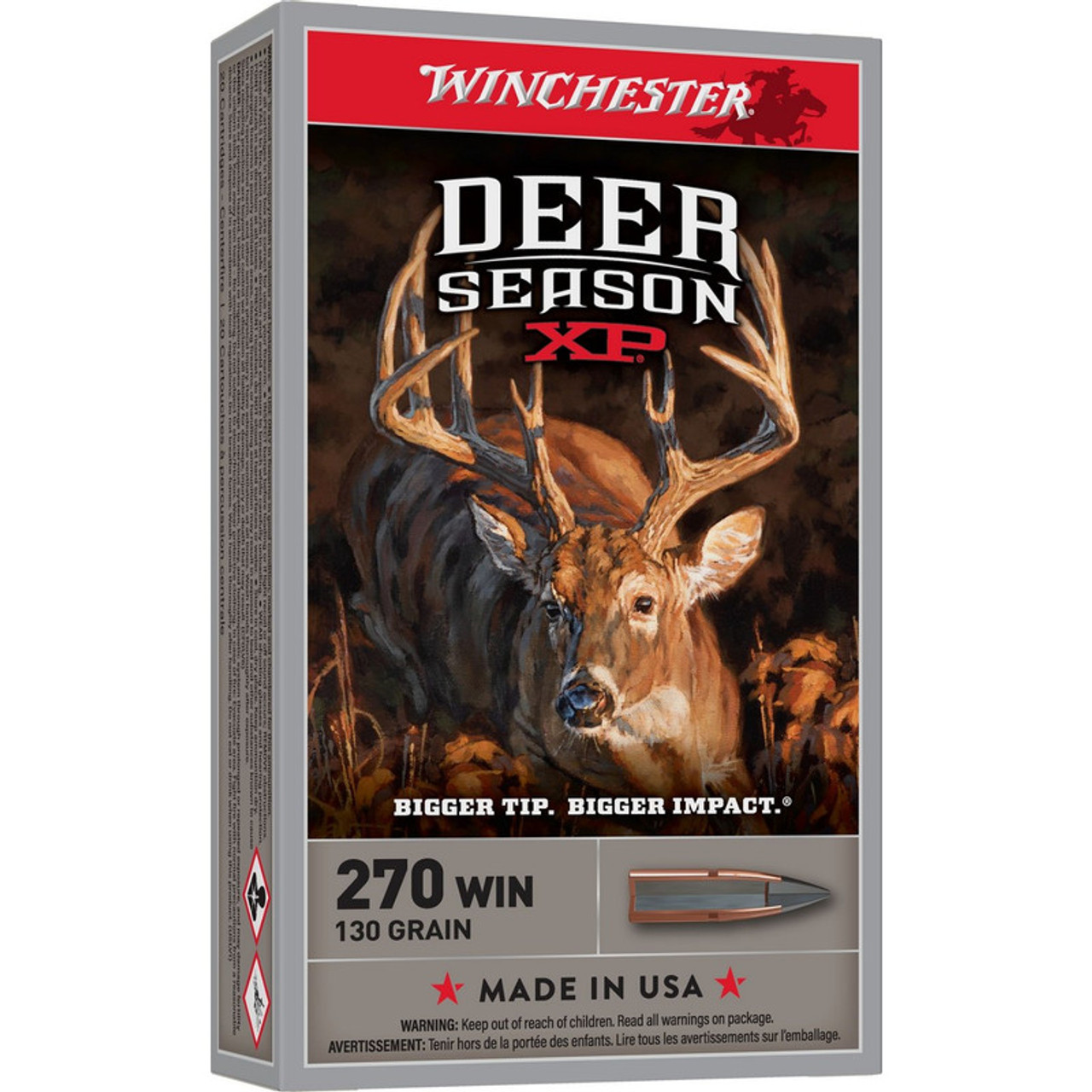 
Brand
Winchester
Cartridge
270 Winchester
Grain Weight
130 Grains
Quantity
20 Rounds
Muzzle Velocity
3060 Feet Per Second
Muzzle Energy
2702 Foot Pounds
Bullet Style
Extreme Point
Lead Free
No
Case Type
Brass
Primer
Boxer
Corrosive
No
Reloadable
Yes