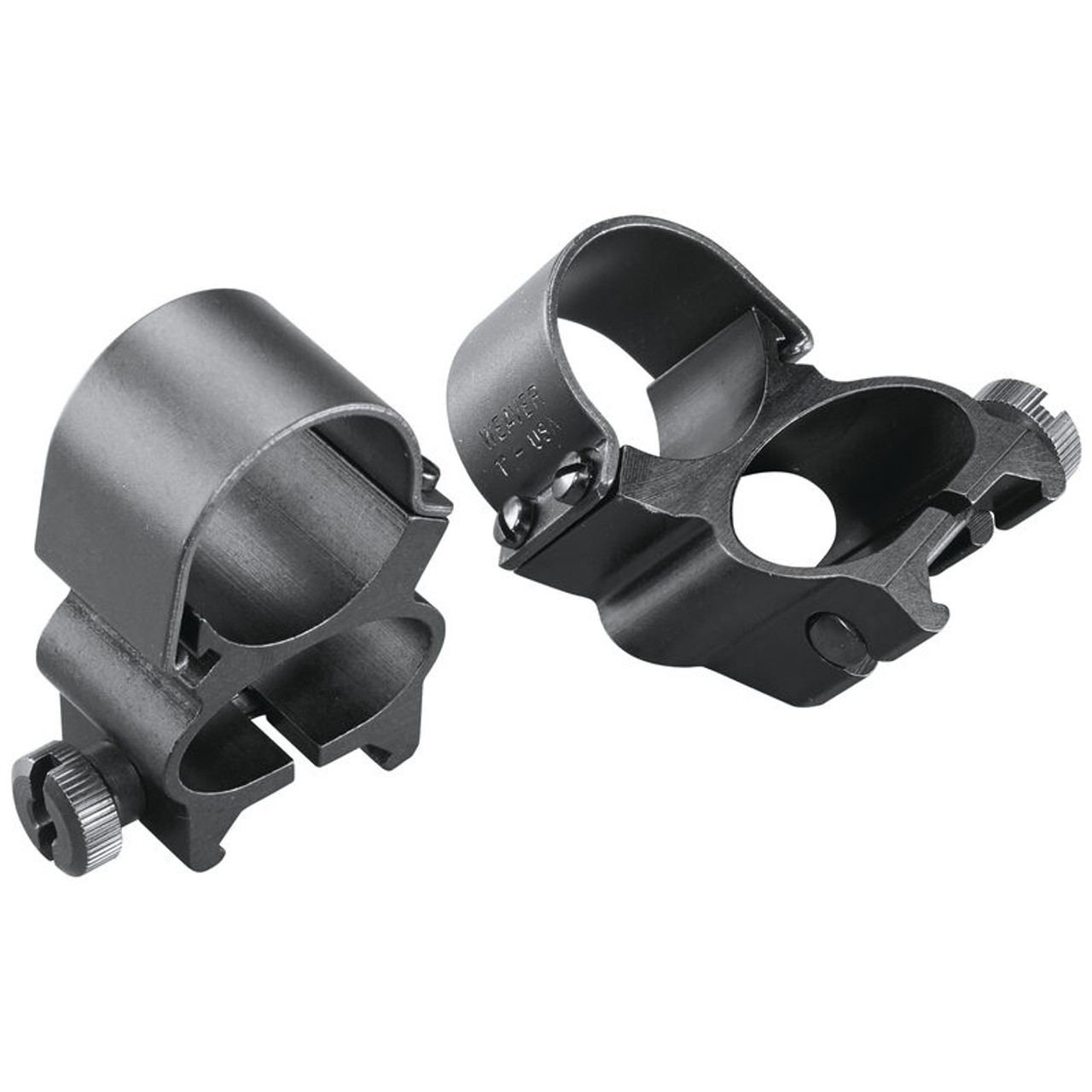 Utilize iron sights or your scope for quick target acquisition with these convenient rings. The square cross lock bolt fits tightly and securely with Weaver Top Mount Bases.
Allows the use of iron sights or scope during the hunt
Made in America
Squared cross-lock bolt fits perfectly with Weaver top mount bases