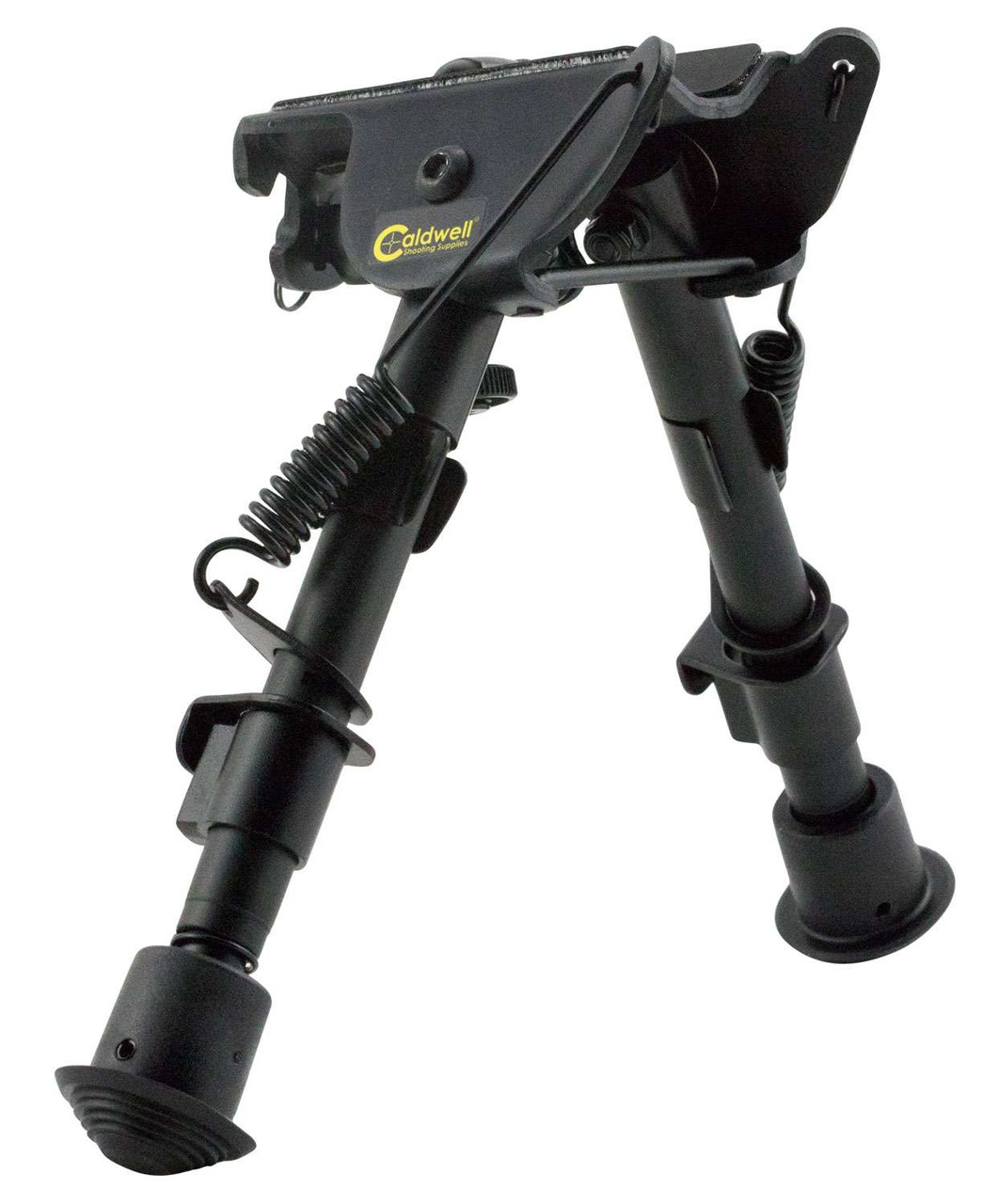 The Caldwell XLA Bipods provide a stable shooting support that conveniently attaches to almost any firearm with a sling swivel stud. XLA bipods solidly clamp to the swivel stud of the firearm and remain firmly in place without swiveling or twisting while shooting. The lightweight aluminum design adds minimal weight and deploys quickly, with legs that instantly spring out to the shooting position with the touch of a button. The legs are notched for easy indexing to a specific height. There is a connection point for sling attachment and multi section legs that collapse forward allowing for convenient carry of the firearm.

Lightweight aluminum design
Legs that instantly spring out to the shooting position with the touch of a button
Legs collapse forward for transport
Durable rubber feet provide enhanced stability
Padded base protects firearm fore-end