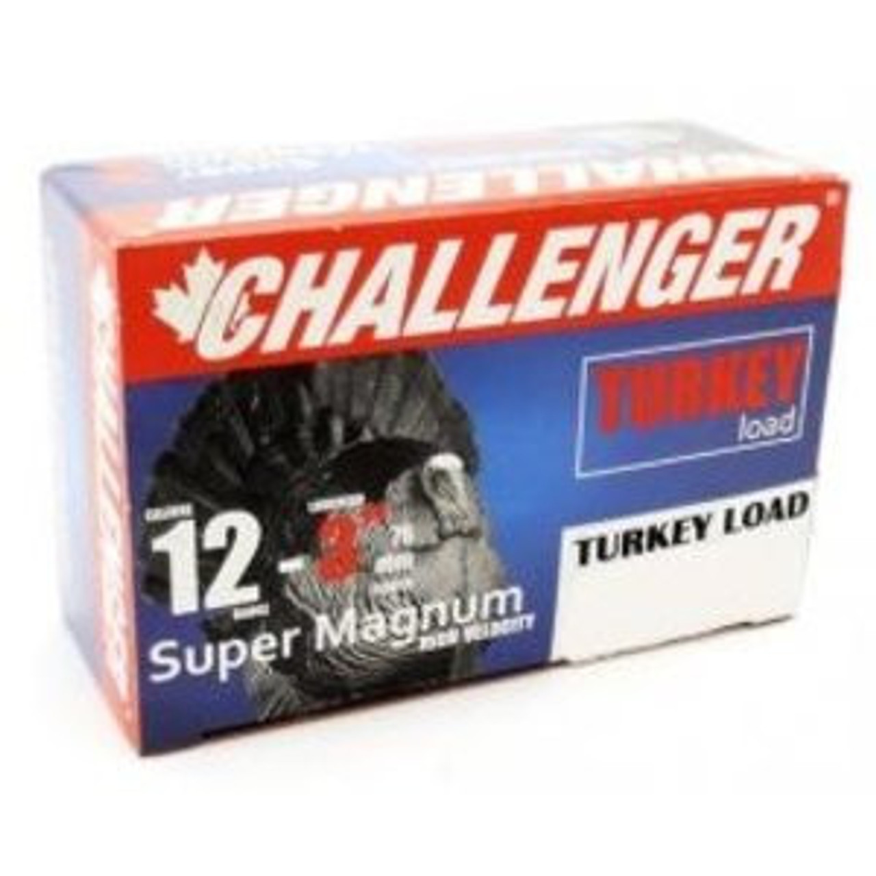 THE CHALLENGER® 12 GA TURKEY LOAD 3"is designed to bring down turkeys with extreme prejudice. Each shell fires 2 oz load of lead shot that leaves the muzzle at 1,250 feet per second and will put down large birds with ease..