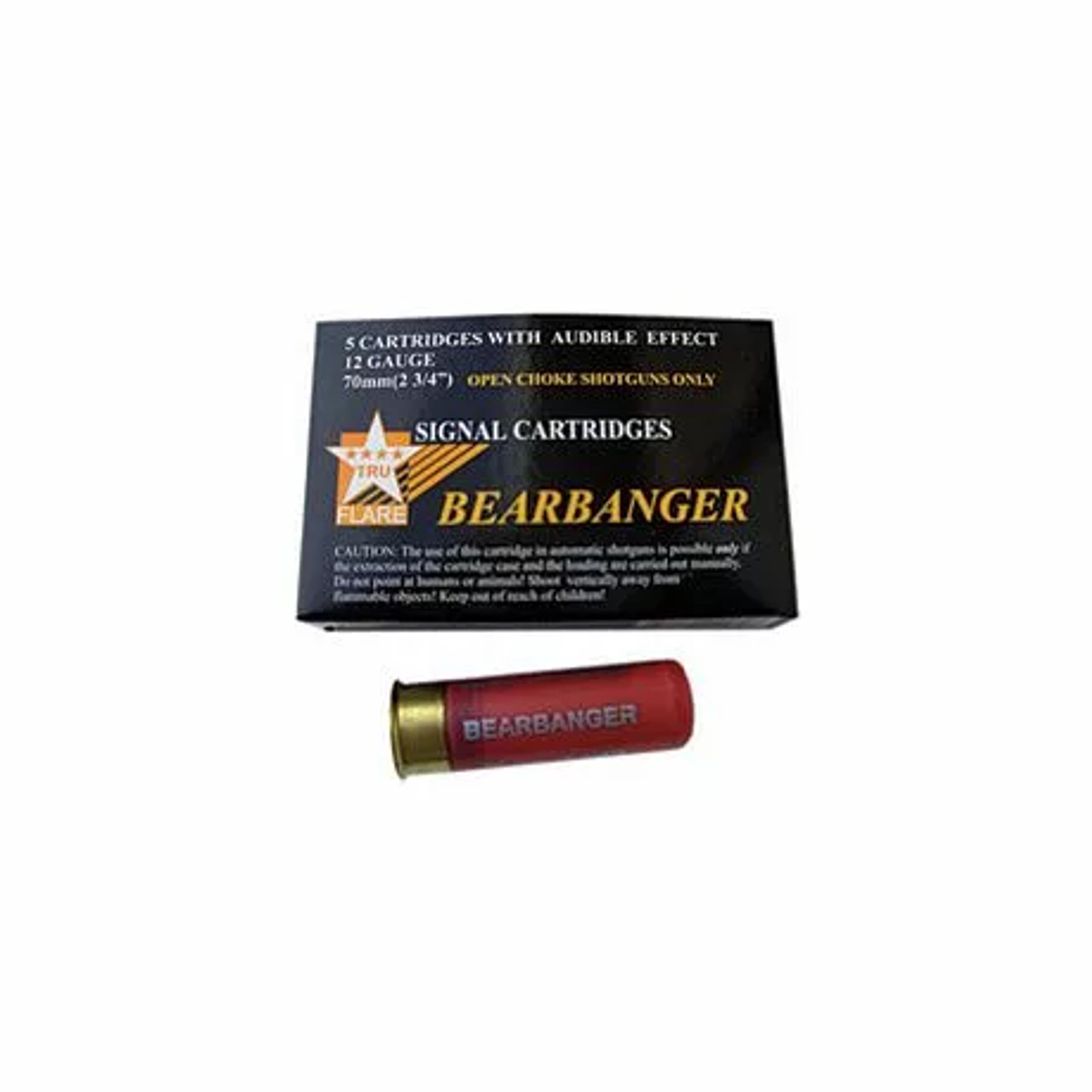TruFlare Bearbanger, 12Ga 2 3/4″ – 5Rds

Explode with a tremendous bang at the end of a 150 ft flight. Perfect for wildlife deterrent. Must be fired from an open-choke shotgun. 5 cartridges per pack.

Specifications:
Type: Banger
Caliber: 12Ga
Shell Length: 2 3/4″
Package Quantity: 5 rounds