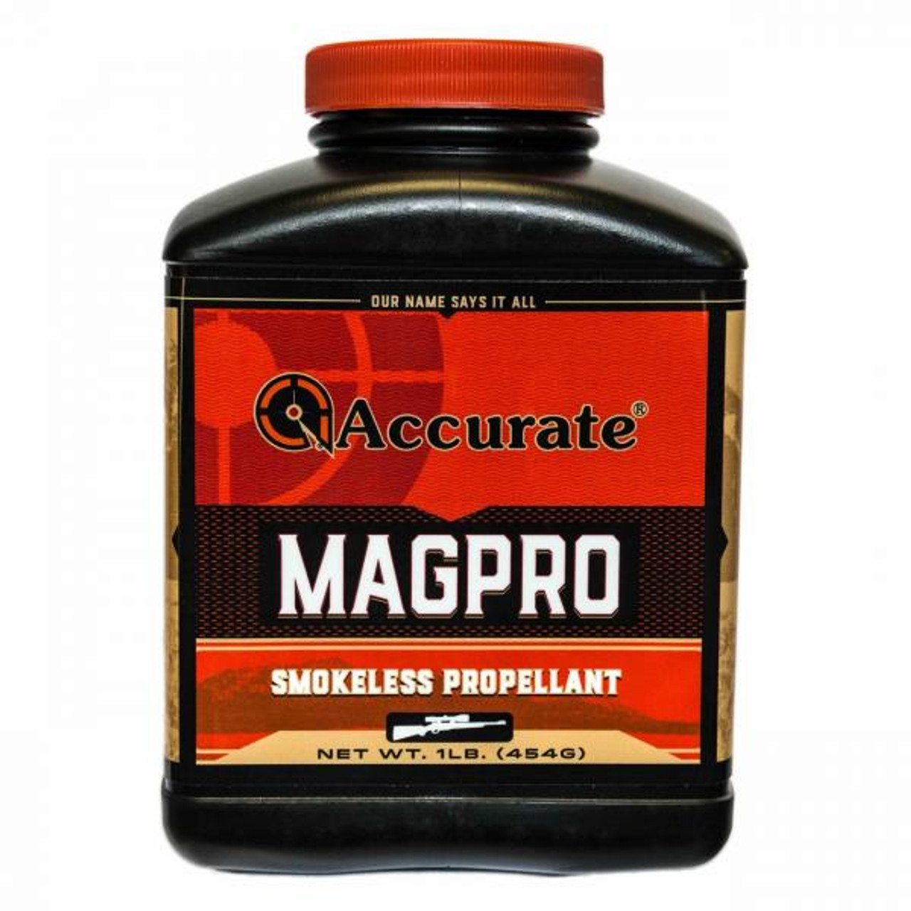 Accurate MAGPRO is a slow burning, double-base, spherical rifle powder developed specifically for the Short magnums of both Winchester (WSM) and Remington (SAUM). This powder excels in the 6.5 x 284, 270 WSM and the 7mm WSM. MAGPRO is an excellent choice for belted cartridges such as the 300 Win Mag. Consistent performance can be expected from the excellent metering properties of MAGPRO. Made in the USA.