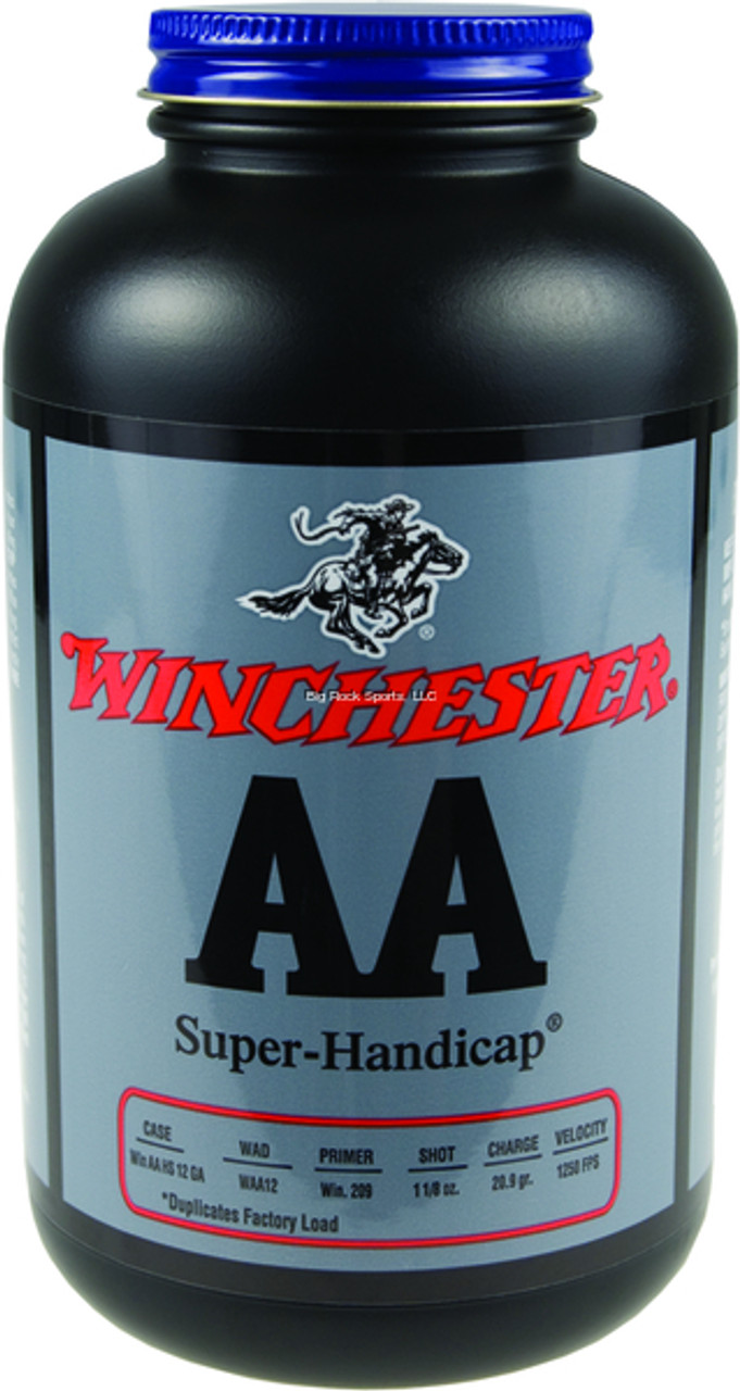 Super Handicap is the same propellant used in Winchester's Super Handicap ammunition. This slow-burning, high energy propellant gives the shooter great handicap or long range sporting clays loads at up to 1250 fps with a 1-1/8 ounce shot charge. Great velocity with excellent patterns.