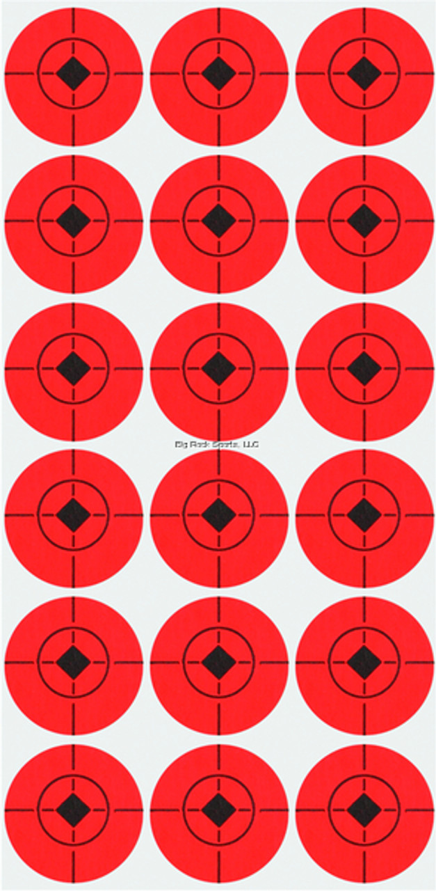 Features high contrast, fluorescent red color lets you see a sharper sight picture and bullet holes more clearly for better scores and smaller groups. Use with rifle, shotgun, and handguns and even archery. Find the Target Spots you need, whether the size you need is 1",1.5",3" or 6", or for the avid shooter who need more than one size, choose the Value Pack assortment, which includes the three most popular sizes a 110 targets total.