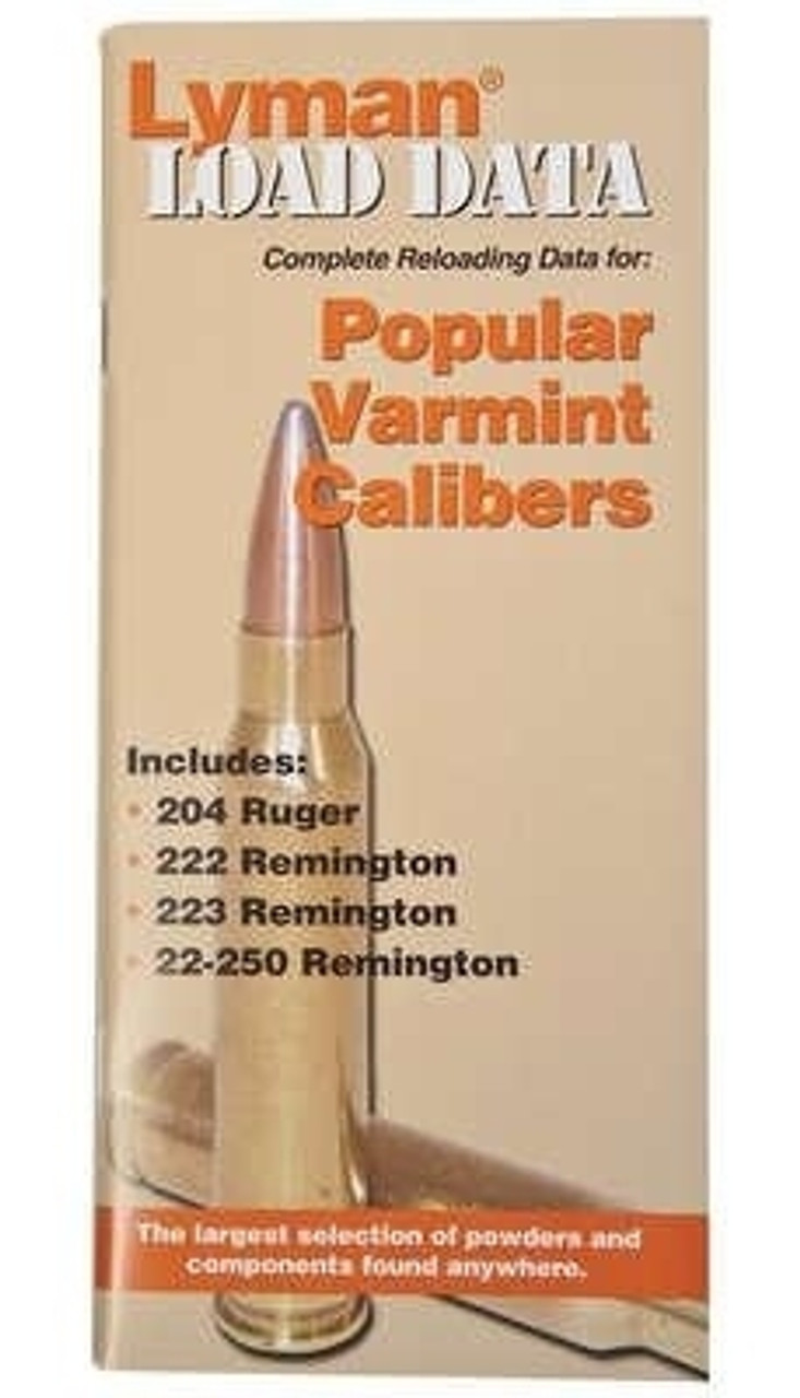 Now Lyman's load data is available by caliber or category in handy books. The Load Data Books are ideal for the reloader who only wants to reload for select calibers. Like all Lyman Handbooks, these cover all popular brands of powder, primers and bullets, even cast bullets.