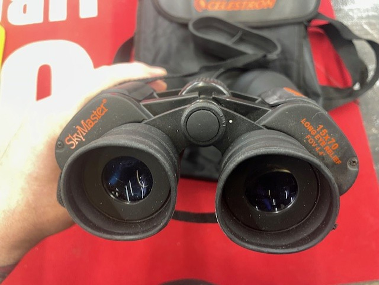 Used Celestron SkyMaster 15x70 Long Eye Relief Binoculars w/Soft Case