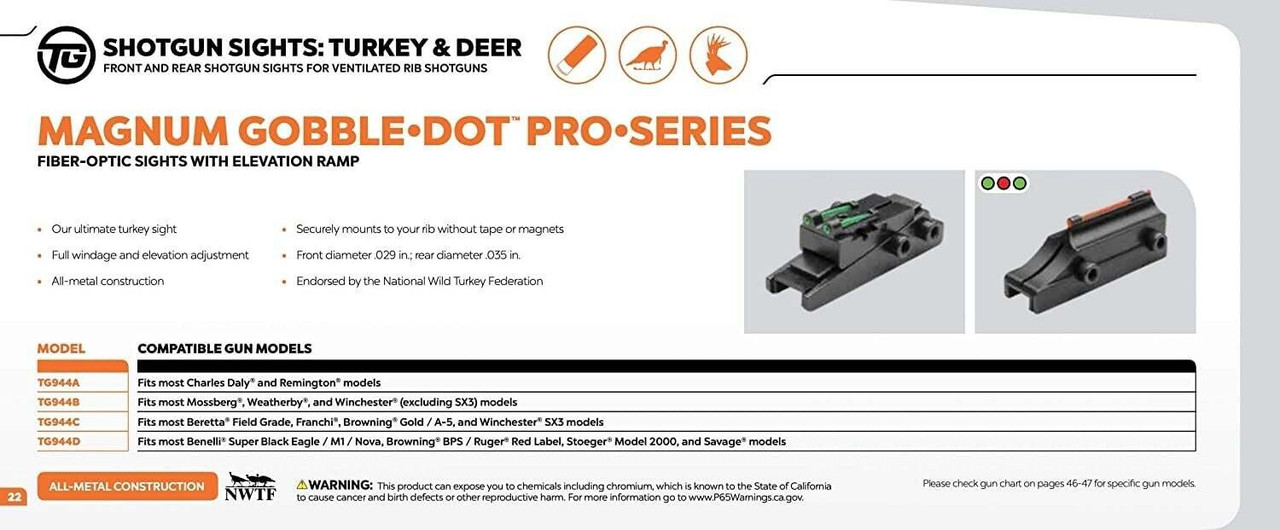 TRUGLO TG-TG944C Pro-Series Mag Gbl-Dot, Rib Mount Front and Rear, 6MM