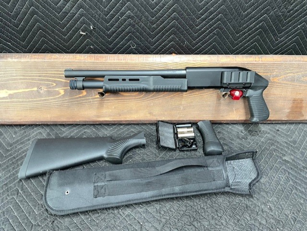 Used Churchill Shockwave 12 Gauge 3" 15" w/Scabbard, Birds Head & Reg Stock, Chokes