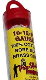 12 GA Cotton Mop

100% Cotton Bore mop made with a brass core. They are made of the highest quality construction possible. Mops can be used for quick cleaning and bore lubrication. Mops are especially excellent when using oil for bore lubrication because they create foaming action that helps in the lubrication process.

Features:
·         Pro-Shot Exclusive Quick Clean/Mop Design
         100% Cotton Thick Fill
·         American Standard Shotgun #5/16-27 Threads
·         Made in USA