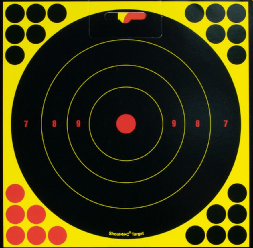 •PERFORATED CENTER IS REMOVED EXPOSING TARGETS
•TARGETS ALWAYS REMAIN FLAT
•ADHESIVE BACKING – APPLY ANYWHERE
•PERFORATED POP OUT HANGTAG ON TOP OF CARTON