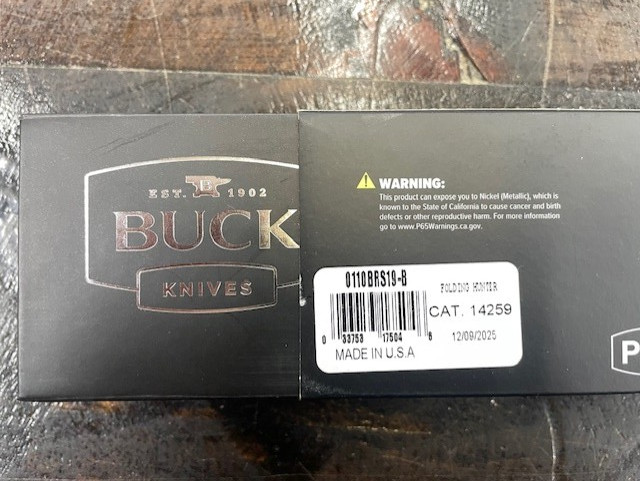 Buck 110 Slim Elite Heritage, Brass (Black Box)
