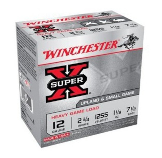 Since 1922, Super X ammunition has provided exceptional quality and outstanding performance for all types of hunters and sport shooters. Millions of hunters who shoot shotgun slugs have come to rely on Super X cartridges for time-proven dependability backed by legendary excellence. The full-bore rifled slug is designed for use in smooth bore barrels. The hollow point provides superior stopping power and hard-hitting performance.

Winchester Heavy Game Load for small games and target hunting lead pellets

Caliber: 12 ga 2 3/4''

Shot: 1 1/8 oz # 7.5

Quantity: 25 rounds