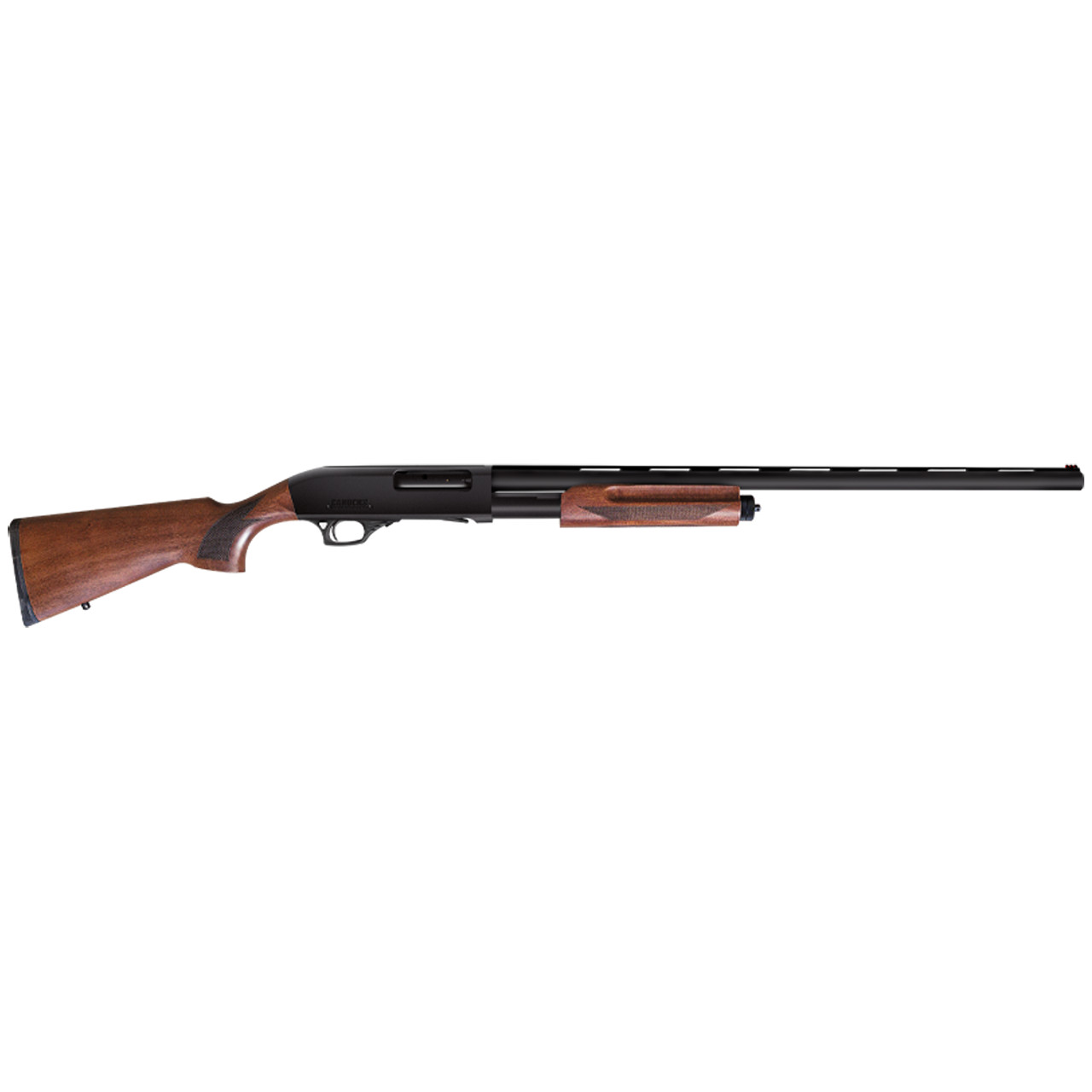 Canuck Pioneer 28" Barrel 12 Gauge Shotgun chambered in 3 1/2". With Walnut Stock, and F / M / C Chokes.

 

MPN	CHPWAL12528
MAKE	CANUCK
MODEL	HUNTER
UPC	628173591028
ACTION	PUMP
CALIBRE / GAUGE	12GAUGE
CHAMBER LENGTH	3.5"
WEIGHT (LBS)	-
OVERALL LENGTH	39"
BARREL LENGTH	28"
FINISH / COLOR	WALNUT/BLACK
STOCK	WALNUT
LENGTH: STOCK COLLAPSED / FOLDED ETC.	N/A
MUZZLE (CHOKE / THREAD)	BERETTA MOBIL
FRONT SIGHT	BEAD
REAR SIGHT	-
OPTIC RAIL	-
MAGAZINE TYPE	TUBE
MAGAZINE CAPACITY	PLUGGED 2 + 1
CLASSIFICATION	NON RESTRICTED
INCLUDES	3X CHOKES (F,M,C)
