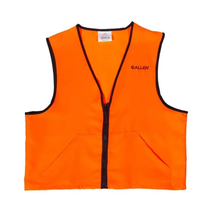 Product details

The Deluxe Blaze Orange Hunting Vest from Allen has over 600 square inches of highly visible Hunting compliant fabric. Made from durable polyester, the vest has a heavy-duty front zipper closure, plus two large pockets, great for keeping essentials close by when hiking to your hunting spot. Allen Company Deluxe Blaze Orange Hunting Vest, XL, Zipper Closure, Unisex, Model 2055A. Lightweight hunting vest. Size XL. Can fit most hunters.
Blaze Orange Safety Vest
Includes Heavy Duty Zipper
Made by Allen Company
600 Square Inches of Highly-Visible Hunting-Compliant Fabric
Made From Durable Polyester
Has a Heavy-Duty Front Zipper Closure
Plus Two Large Pockets
Allen Company Deluxe Blaze Orange Hunting Vest, XL, Zipper Closure, Unisex, Model 2055A