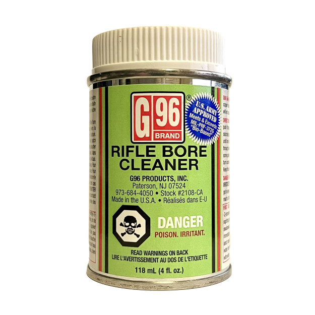 REMOVES LEADING, POWDER. RESIDUE, AND COPPER FOULING FROM THE BORE OF THE. FIREARM. HELPS PREVENT RUST, OXIDATION, STAINING, AND GALVANIC CORROSION IN FIREARMS. CLEANS HEAVY. COPPER. KEEP THE CONTAINER SEALED AND CLOSE WITH. CAP WHEN NOT IN USE. SIZE: 4 FL OZ METAL CAN.