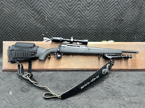 Used Savage Axis II 300 AAC Blackout 16.5" w/1.5-4.5x32 Bushnell Scope, Bipod, Leather Branded Sling & Butt Wrap/Shell Holder