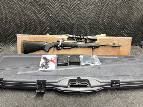 Used Ruger Scout 308 w/Vortex 2-7x32 Scout Scope, Double Rifle Hard Case, 3 x 10rnd Mags & 4 rnd Mag, Extra Ruger Scope Rings
