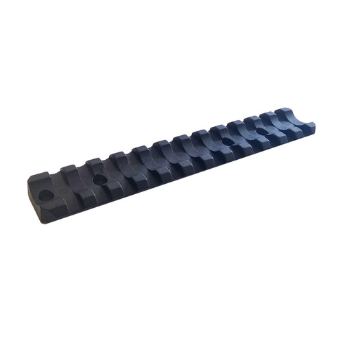 Description
Made in America, Talley Manufacturing’s Picatinny Rails for the Savage Revel Lever Action .22 are machined entirely from high grade 7000 series alloy and protected with a hard-coat anodizing to 65 Rockwell ensuring the craftsmanship of these Picatinny rails last the lifetime of your firearm. These Savage Revel Picatinny Rails are all designed and manufactured with precision to fit your firearm with the industry’s tightest manufacturing tolerances.  These Pic Rails provide a mounting platform for all optics mounts that have been designed in accordance with the MIL-STD-1913 Pic Rail specifications, to include all Talley Picatinny scope mounts.

 

Whether you are looking for a tactical scope ring, a modern sporting ring or our traditional scope ring with a Picatinny mounting system, Talley MFG has Pic Rails for all applications and firearms enthusiast.

 

American Made, Lightweight 7000 series Aluminum Alloy
Fully CNC Machined
Hard-coat anodizing to 65 Rockwell
Designed in accordance with the MIL-STD-1913 Pic Rail specifications
Top is relieved to allow use of iron sights when scope is not mounted
One of our lightest rails coming in at only 1oz.
Includes mounting screws and wrench. (3/16 6-48 Screws / T-15)
Designed to fit the new Savage Revel Lever action .22 Rifles.
Click here for all Savage Revel mounting solutions
 

Savage Revel Picatinny Rail  – Product Dimensions and Weights
 

Height1	Hole2 1 ↔ 2	Hole 2 ↔ 3	Hole 3 ↔ 4	Overall Length	Weight
.275″	.788″	2.36″	.788″	5.05″	1.0 oz.
 

1 The height is measured at hole 1; from the top of the action to the top of the rail.

2 Hole 1 is closest to the shooter and hole 4 is closest to the muzzle. Hole spacing measured center to center.

 

Torque Recommendations?
Savage Revel Picatinny Rail to Action: Torque can depend on the receiver. Please check with the rifle manufacturer (Savage)  to verify allowable torque into receiver. Always make sure your torque wrench is calibrated, Talley Mfg is not responsible for damage caused to scopes or firearms due to over torquing
 

Should I use Loctite when mounting my Savage Revel Picatinny Rail?
Although not always necessary, using Loctite for the screws going in the receiver is perfectly fine. We do not recommend using anything stronger than Loctite Blue 242. We do not recommend using Loctite on the ring screws. Always test fit before applying any Loctite.
 

THE TALLEY GUARANTEE

NOTHING IS TOUGHER THAN A TALLEY
The Talley Guarantee: At Talley Manufacturing, we place our customers first. All our products carry a money back guarantee. If you are not completely satisfied, we make sure you will be. We want you to know you’ve just purchased the best.