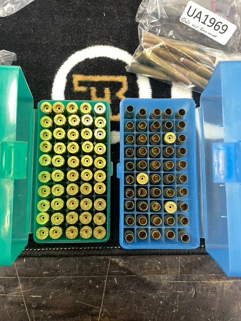 Used Unprimed 7mm Mauser (7x57) Brass in Plastic Ammo Boxes -- 100pcs