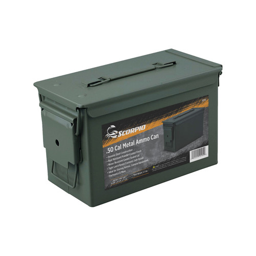 Scorpio 50 Cal Metal Ammo Can w/Rubber Gasket
